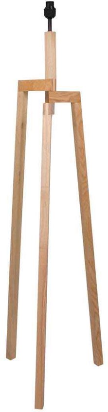 Lampadaire Sabi 3408BE - Lampe en bois sans abat-jour avec douille E27, hauteur 144 cm, réglable en hauteur - Mexlite