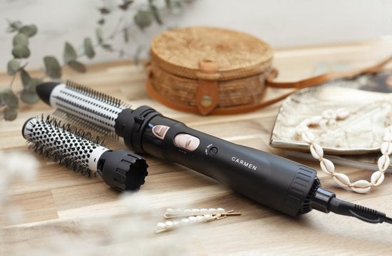 Carmen DC5250 - Brosse à cheveux - 550 watts - Dents rétractables - 2 accessoires - Double voltage