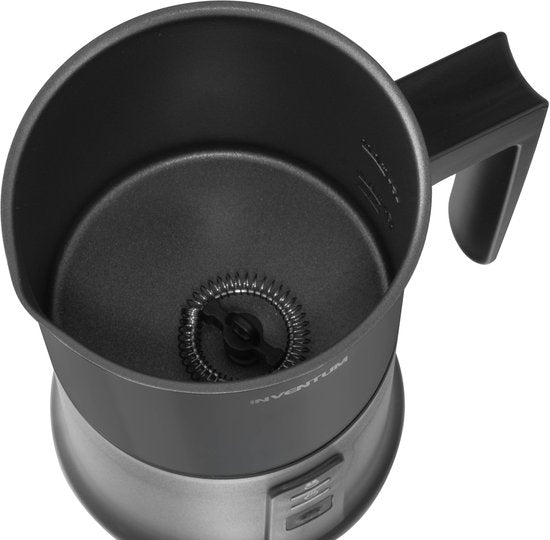 Inventum MK350B - Mousseur à lait électrique - 115/240 ml - Mousse chaude/froide - Chauffage - Sans PFAS - Revêtement antiadhésif - Noir
