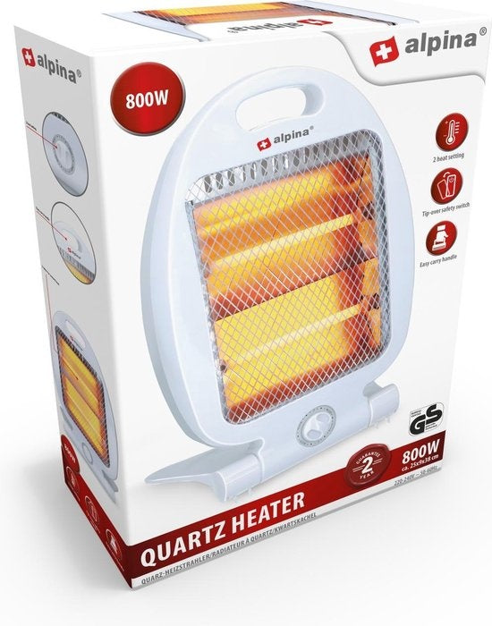 alpina Electric Heater LQ001 - Chauffage halogène - 2 niveaux de chaleur - 800W