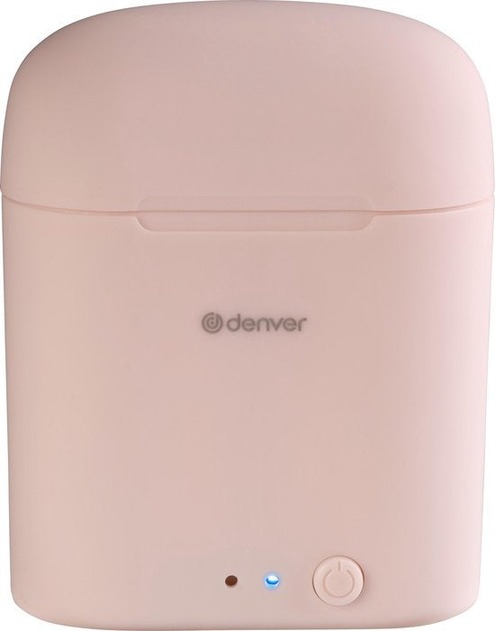 Denver TWE-46 - Ecouteurs - Sans fil - Ecouteurs sans fil - Bluetooth - avec étui de chargement - mains libres - sport - casque - intra-auriculaire - Bluetooth 5.0 - Rose