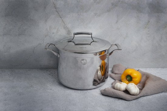 Marmite avec couvercle - Saveur Selects  - Ø25 cm - Sans PFAS - Compatible induction et four - Acier inoxydable