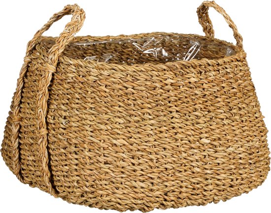 Mica Decorations Panier à plantes - Lot de 3 - H25 x Ø35 cm - Marron