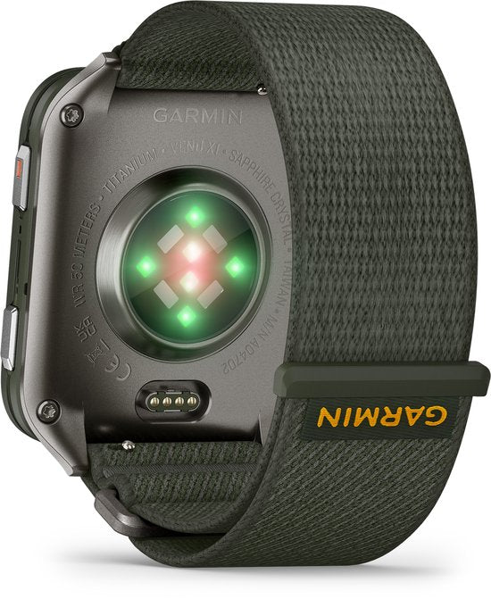 Garmin 010-02980-03 Venu X1 AMOLED Titanium - Face arrière - Montre connectée
