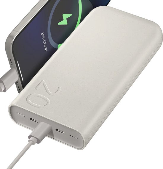 Batterie externe Samsung à charge rapide 45 W - 3 ports USB-C - 20 000 mAh - Beige