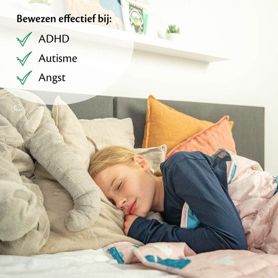 Ella® Couverture lestée pour Enfant 2,4kg - 90 x 120cm - OEKO-TEX Coton - Hippopotame