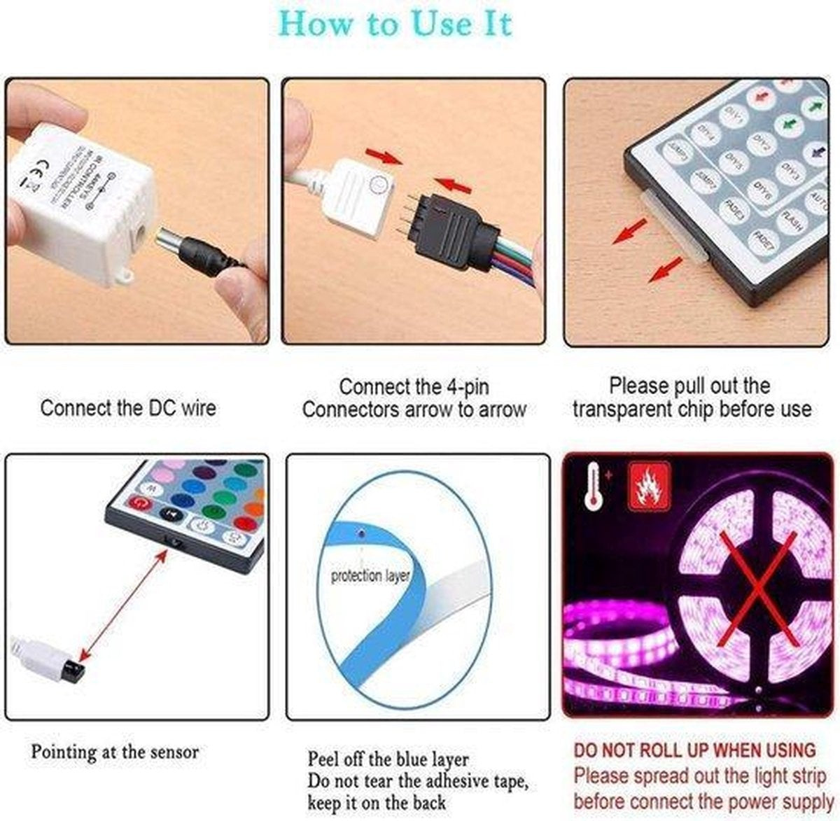Bande lumineuse LED étanche Wick 10 mètres - bande lumineuse 16 couleurs - dimmable - télécommande 44 boutons incluse