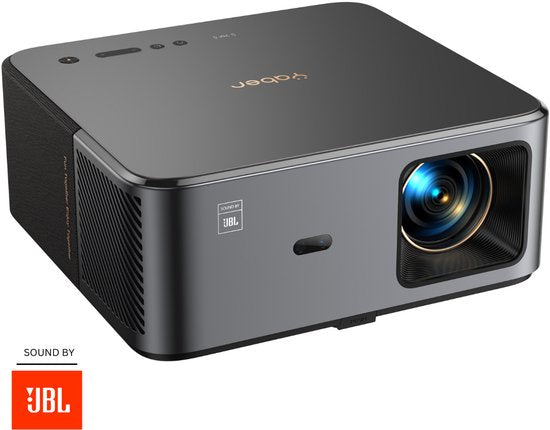 Projecteur Yaber K2S – Projecteur avec Dolby Audio et haut-parleurs JBL 2.0 – 800 lumens ANSI, Full HD 1080p – Android TV (plus de 7 000 applications) – Wi-Fi 6/Bluetooth – Home cinéma portable – Noir
