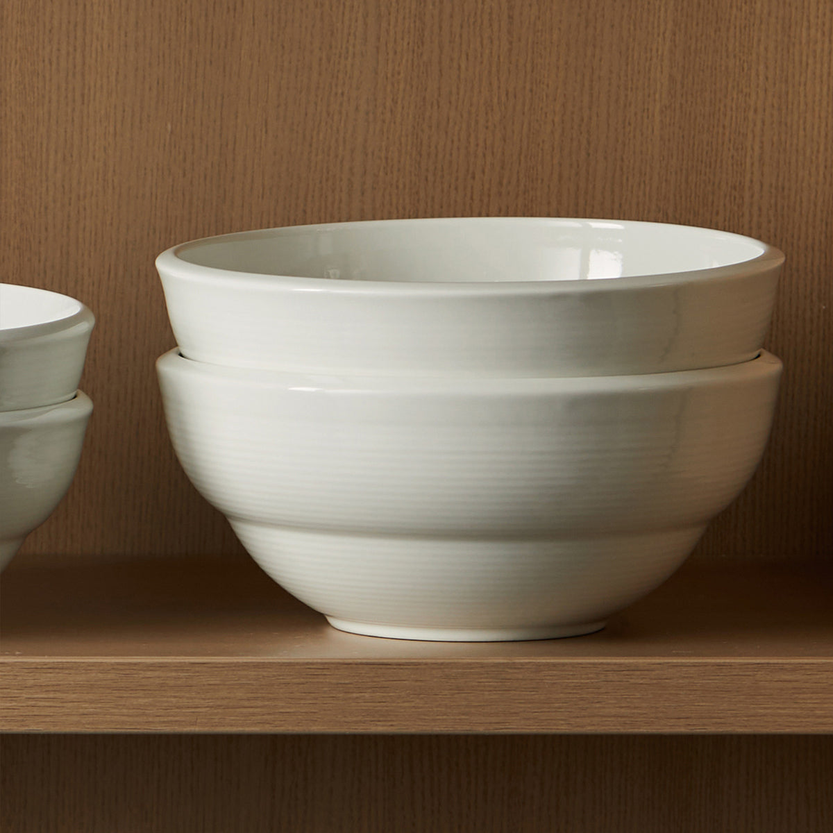 Lot de 6 bols à soupe Jiwoo ZEN - 20 cm (8 pouces) - Blanc