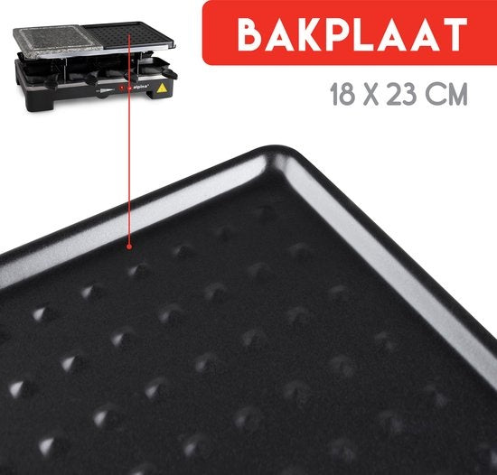 Set Plaque de cuisson 8 personnes alpina - Spatules et poêles à raclette incluses