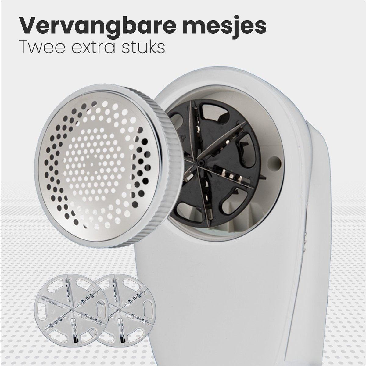 Auronic Electric Lint Remover - Sans fil - 2 accessoires supplémentaires - Blanc