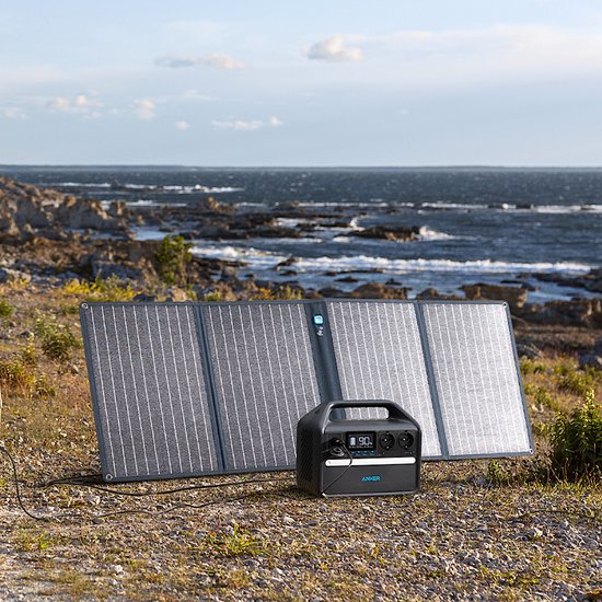 Alimentation portable Anker 535, générateur portable 512 Wh (PowerHouse 512 Wh), générateur d'extérieur de 500 W à 7 ports avec 2 sorties CA, une sortie USB-C PD de 60 W, une lampe LED pour le camping, les camping-cars, les situations d'urgence et bien pl