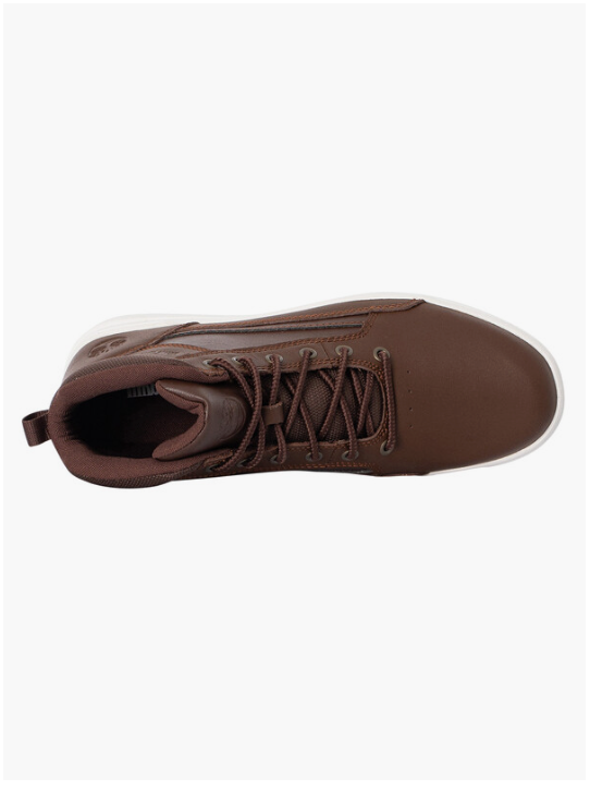 Timberland - Baskets mi-hautes avec laçage - Taille 45.5 & avec semelle confortable - semelle en caoutchouc durable & style décontracté - Pour hommes - Cuir marron moyen