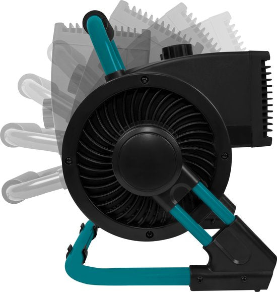Chauffage électrique VONROC PRO- soufflant - chauffage d'atelier - 1350W/2000W - céramique - 3 réglages - thermostat - 900 inclinable - 20m2 - noir