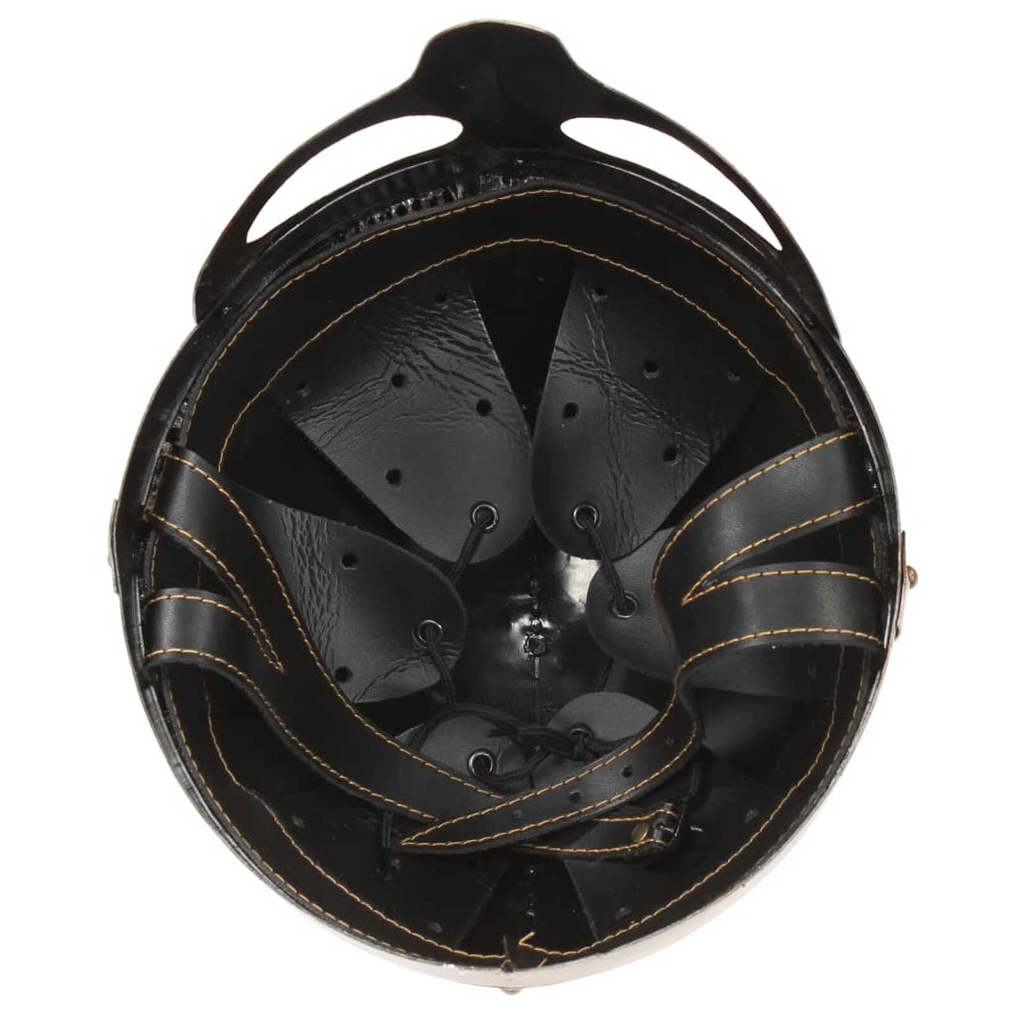 VidaXL Réplique de casque de viking - LARP - Acier de calibre 18 - 23 x 21 x 25 cm - couleur cuivre