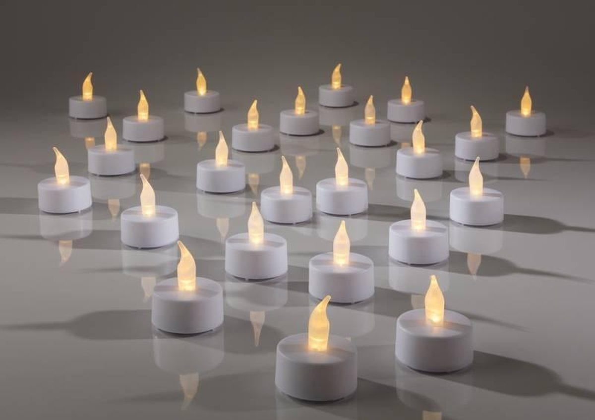 Theelichtjes LED - Box met 48 stuks INCLUSIEF batterij EN Timer