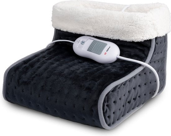 Chauffe-pieds électrique - Alpina - Lavable - 3 niveaux de chaleur - Gris foncé