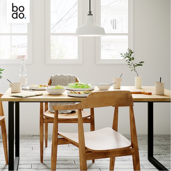 Bodo® - Table à structure acier - Pieds de table - Lot de 2 - Pied en U 80x72 cm - Noir mat
