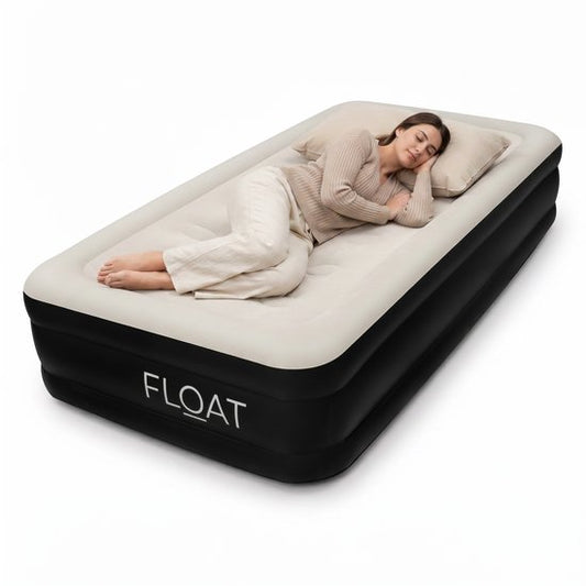 FLOAT - Matelas gonflable pour une personne avec pompe électrique intégrée - 191 x 99 x 38 cm - Matelas gonflable auto-gonflant pour une personne - Lit d'appoint Twin - NimbusRest