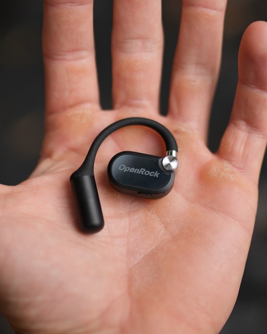 OpenRock - X Black - Casque sans fil à oreilles ouvertes - Écouteurs - Bluetooth - Grande autonomie - Réduction du bruit - sans fil - Technologie TubeBass™