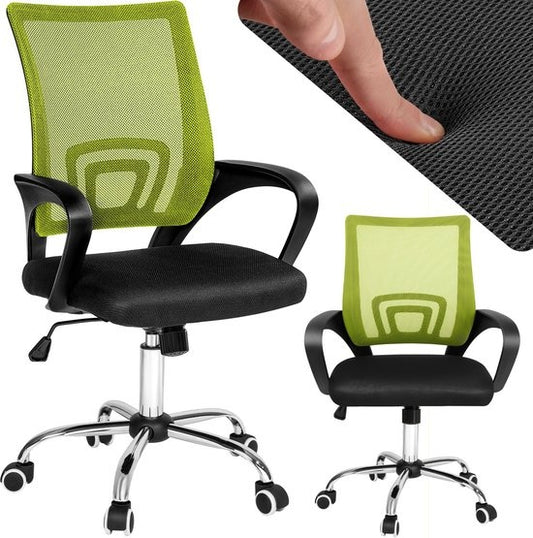 tectake - chaise de bureau bureau - design - noir/vert