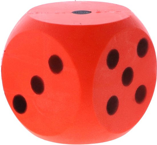 Boule de dés rouge souple - 16 cm - -