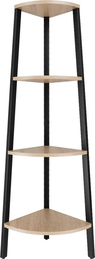 tectake - Hoekkast Newbridge 34x34x125cm - lichtbruin - 404774