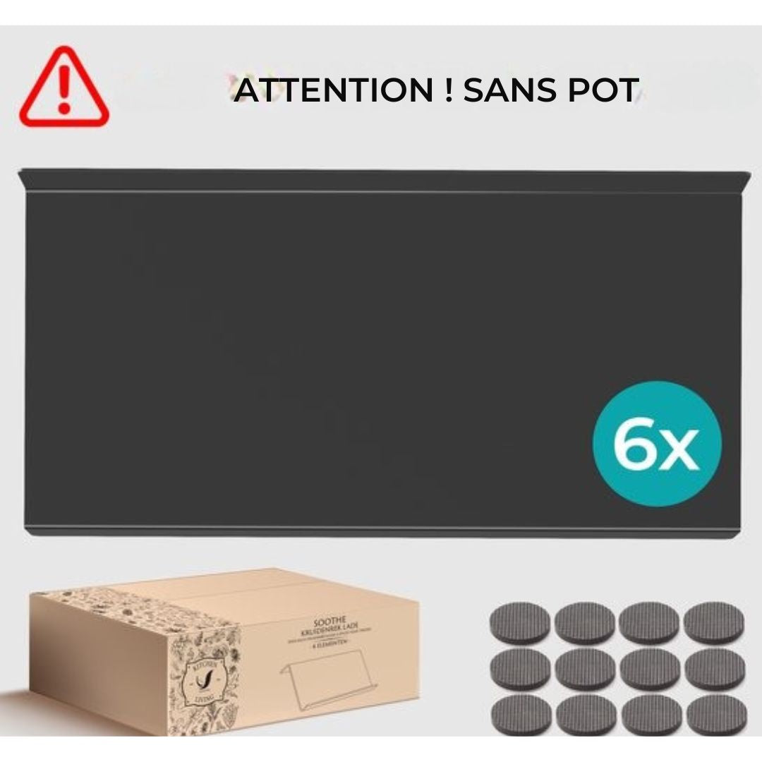 Tiroir à épices Soothe pour 24 pots à épices - Extensible - Étagère à épices - Acier inoxydable