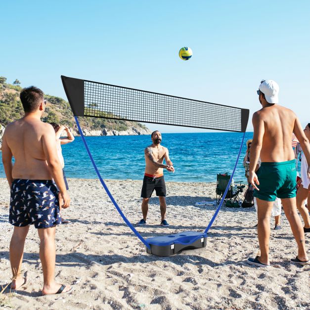 Coast Badminton set - Filet, 2 raquettes, 2 volants et boîte de rangement inclus - 270 x 33,5 x 160 cm - bleu