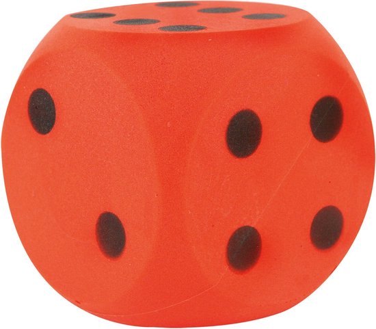 Boule de dés rouge souple - 16 cm - -