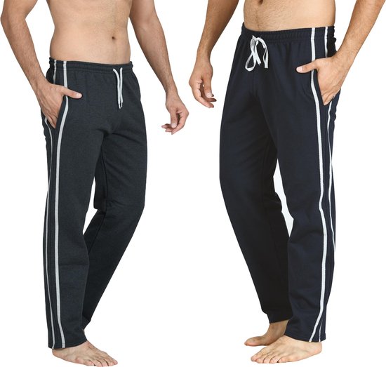 Pierre Calvini - Pantalon de survêtement homme - 2 Pack - Navy Anthracite - XXL