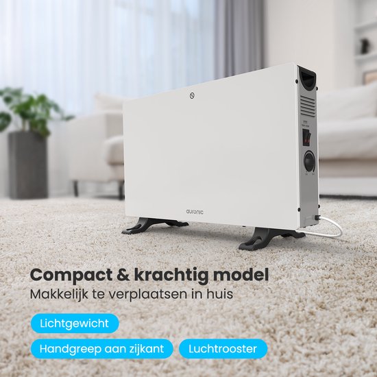 Auronic Convecteur - 2000W - Chauffage électrique - Chambre, Salon ou Maison - Chauffage - Blanc
