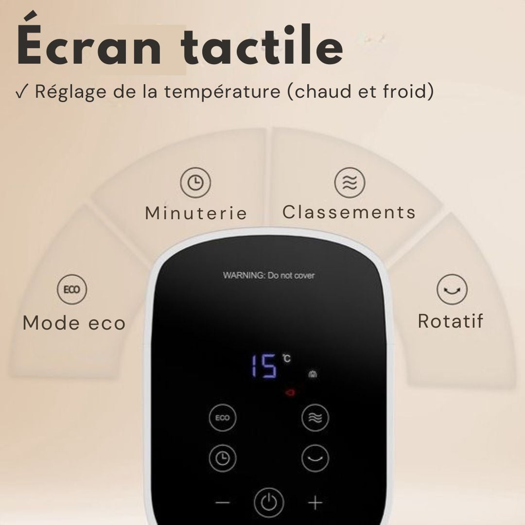 Réchaud électrique Auronic - céramique - Chauffage 2200W - Blanc