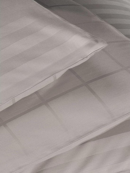 De Witte Lietaer Housse de couette Coton Satin Zygo - Twin Jumeaux - 240 x 220 cm - Taupe