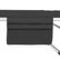 Chaise longue en aluminium Aurelie de tectake, noire – 60 x 189 cm – Pliable avec pare-soleil