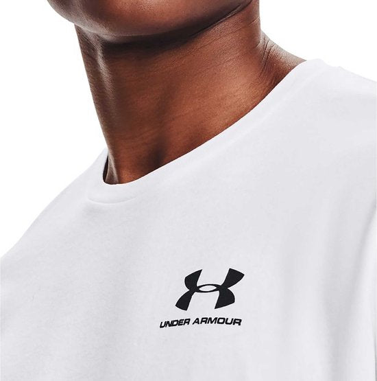 T-shirt de sport Under Armour UA M SPORTSTYLE LC SS-WHT pour homme - Blanc - Noir