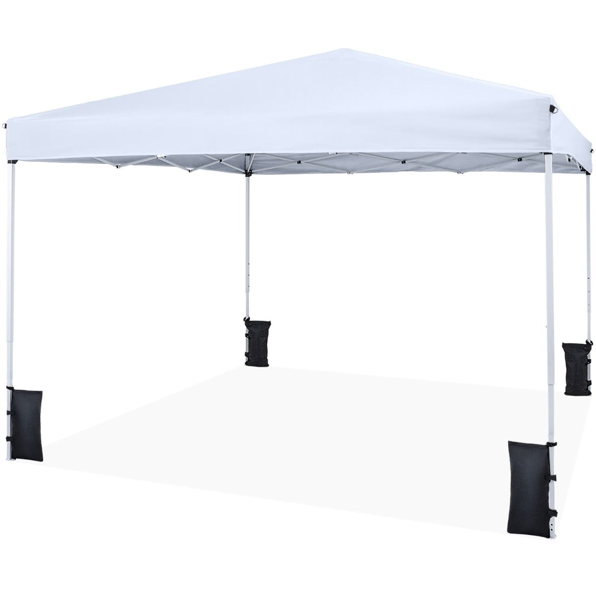 Pavillon de jardin éphémère Coast - hauteur réglable - tente de réception pliable - blanc 290 x 290 cm