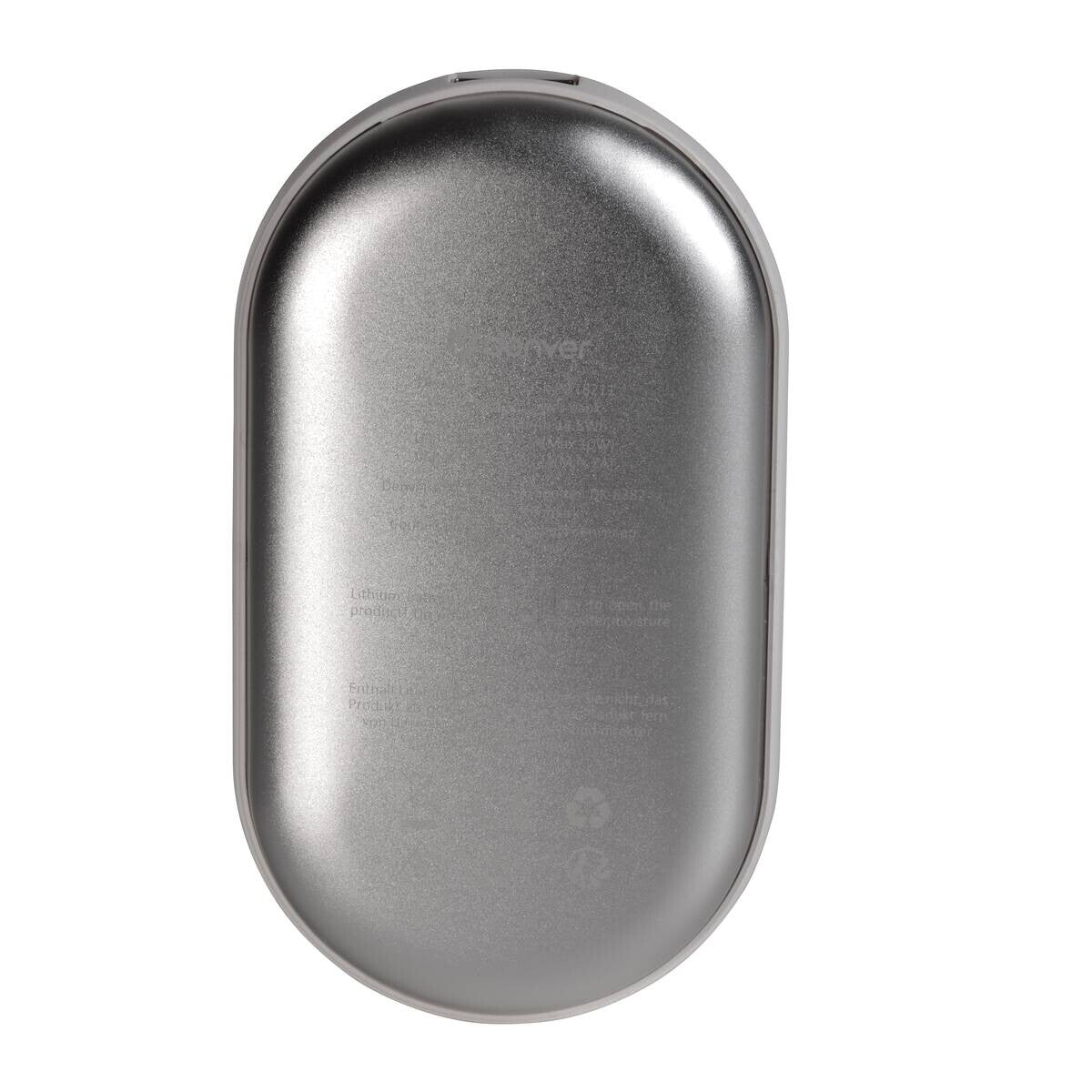 Powerbank Denver avec chauffe-mains 2-en-1 PBH-4003S - Argent - 4000 mAh