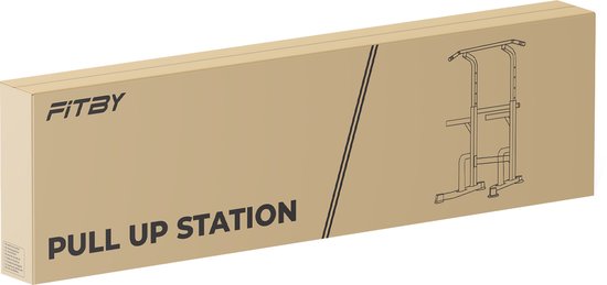 Fitby Pull Up Station - Station de musculation - Barre de traction - Station de dips - Barre de traction - Salle de sport à domicile - Fitness - Hauteur réglable - Noir