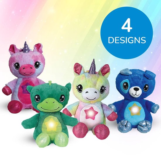StarBelly Dream Lites - Licorne arc-en-ciel - peluche - projecteur d'étoiles - veilleuse - enfants