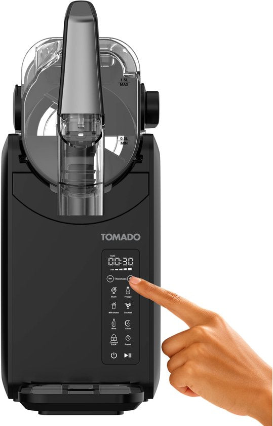 Tomado TSM2002B - Machine à granulés - Machine à granulés 5 en 1 - Slush Puppy - 2 litres de granulés - Jusqu'à 12 heures de boissons glacées - Commande tactile - Noir