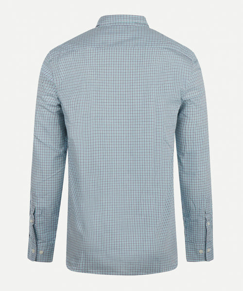 Chemise McGregor à petits carreaux - Aqua - Taille L