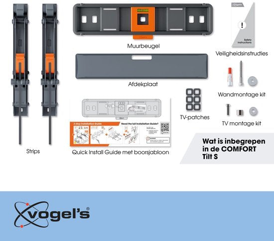Vogel's COMFORT TVM 3215 | Support TV inclinable | 19-43 pouces | max. 15 kg | VESA 200x200