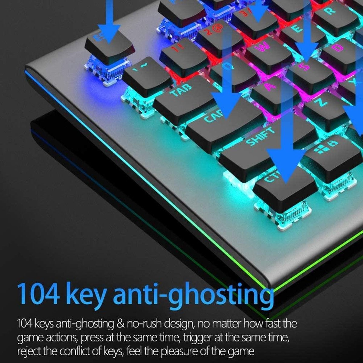 AULA S2096 Clavier mécanique gaming RGB - QWERTY - Interrupteur noir