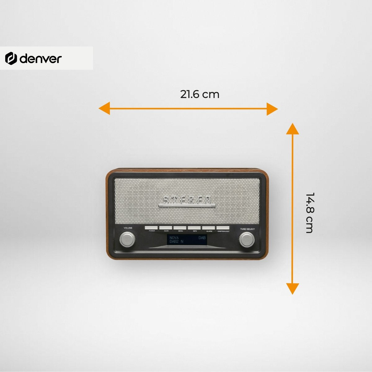 Radio retro - Denver - DAB+/ FM Radio DAB18 - Bluetooth