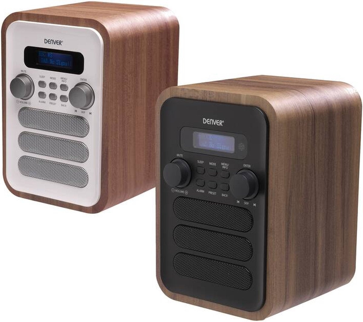 Radio rétro - Denver DAB+/ FM Radio - Bluetooth - Ecran LCD - Blanc