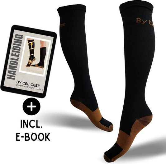 Chaussettes de compression 3 paires - Chaussettes de soutien pour femmes et hommes - Chaussettes de compression - Chaussettes de course - Chaussettes de sport - Taille 36-40 S/M