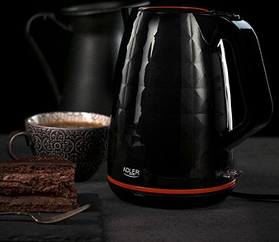 Bouilloire Adler AD 1277 B, 1,7 l, noire, 2 200 W