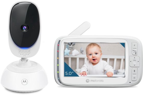 Babyphone Motorola Nursery avec caméra - Baby Monitor VM75 - Caméra pour bébé avec écran couleur, communication bidirectionnelle, berceuses et vision nocturne infrarouge - Portée de 300 m