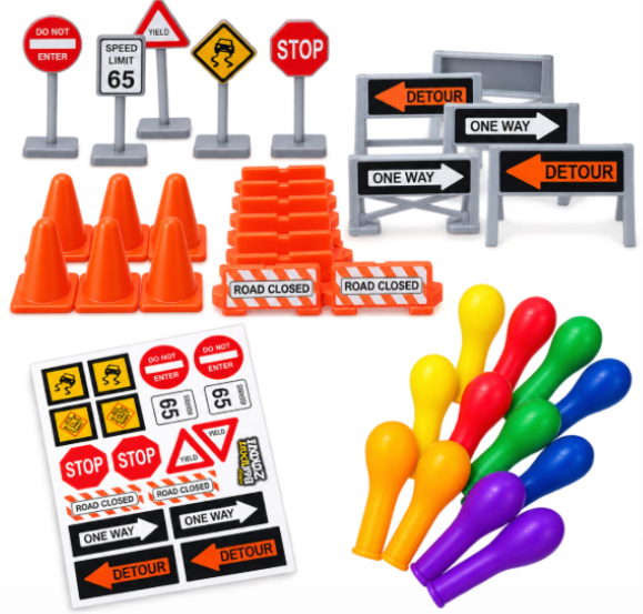 Kit d'extension Mediashop Balloon Zoom - 24 panneaux de signalisation - 12 ballons